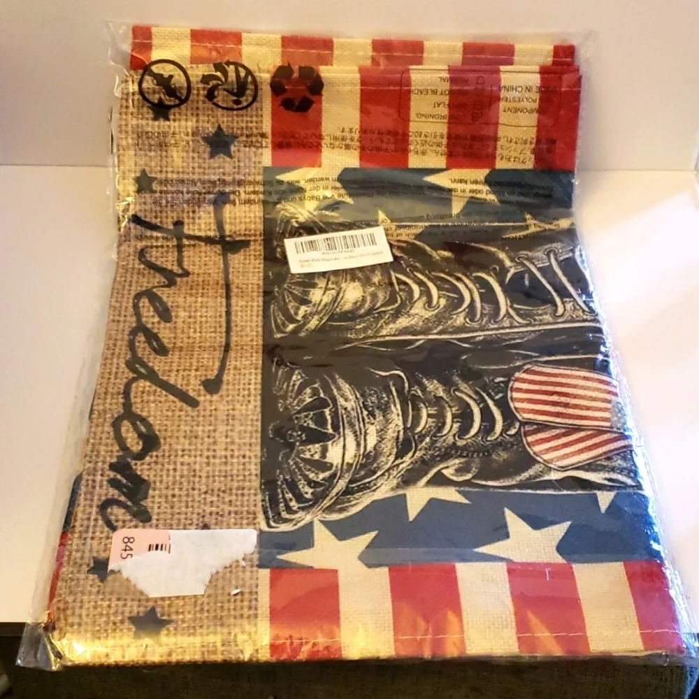 Artoid Mode Patriotic America Soldier Boots Table Runner 13x72 Inches